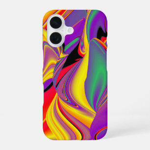 Coque iPhone 16 La Magie des Couleurs Abstrait 3D Rainbowart