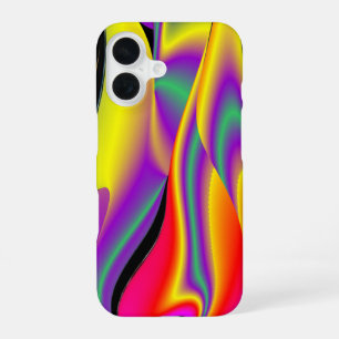 Coque iPhone 16 La Magie des Couleurs Abstrait 3D Rainbowart