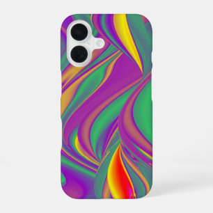 Coque iPhone 16 La Magie des Couleurs Abstrait 3D Rainbowart