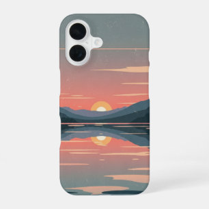 Coque iPhone 16 Lac Rétro Pastel