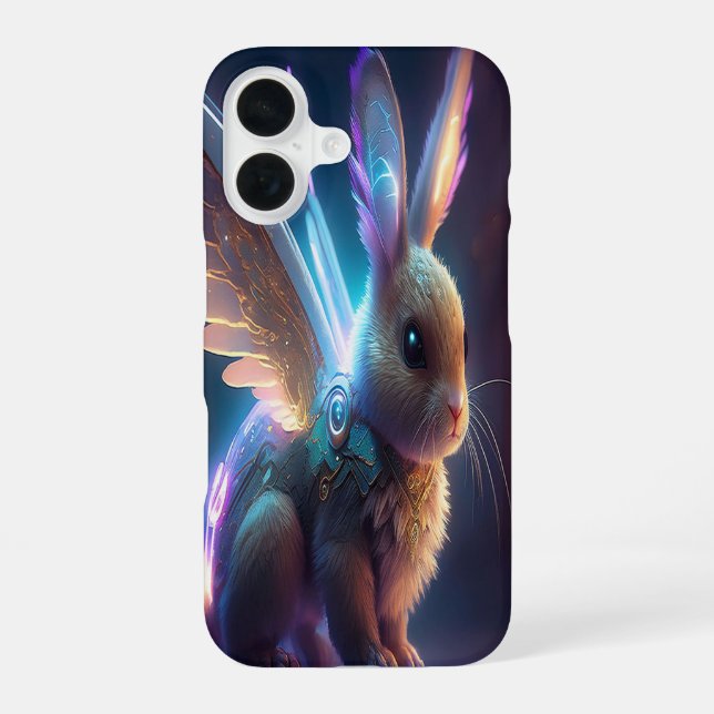 Coque iPhone 16 Lapin spatial (Verso)