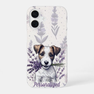 Coque iPhone 16 Lavender Terrier Love