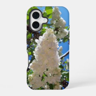 Coque iPhone 16 Lilas commun, arbre à fleurs de lilas blanc