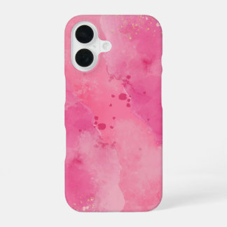 Coque iPhone 16 Linktree Aquarelle Rose |