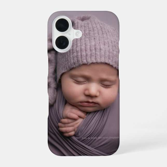 Coque iPhone 16 Little Miracles – Personalized Baby Photo Phone Ca (Verso)