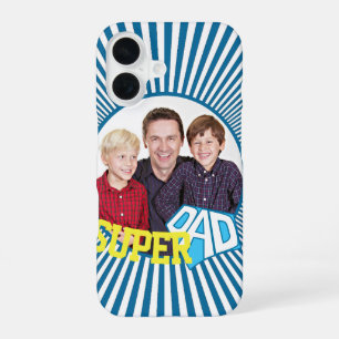 Coque iPhone 16 Livre humoristique personnalisé Super Papa
