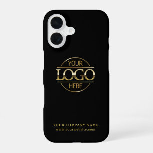 Coque iPhone 16 Logo de société commerciale minimal personnalisé s