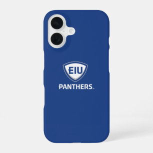 Coque iPhone 16 Logo Eastern Illinois Panthers Shield & Wordmark