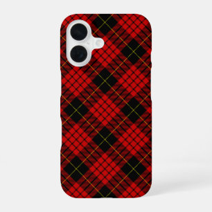 Coque iPhone 16 MacQueen Tartan rouge et noir plaid