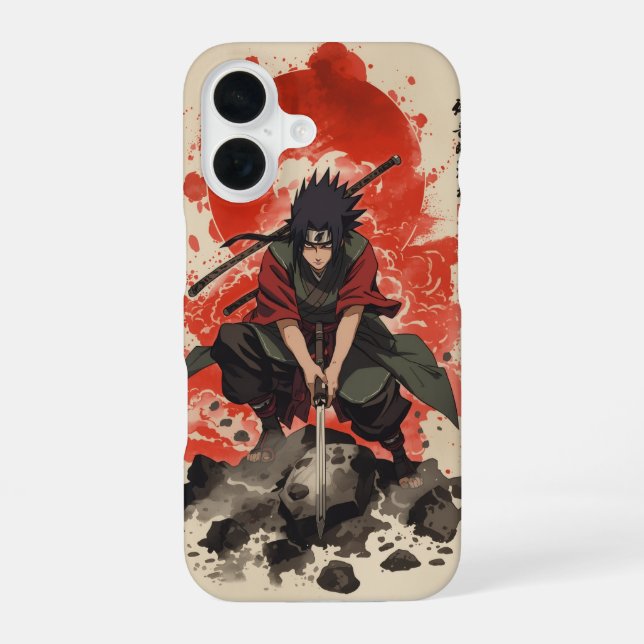 Coque iPhone 16 Madara Uchiha – Cinematic Watercolor  iphone case (Verso)