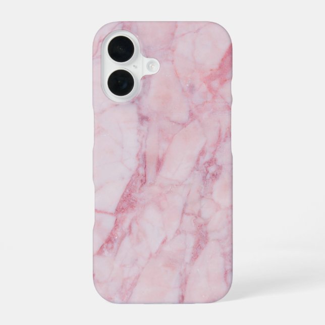Coque iPhone 16 Marbre rose (Verso)