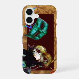 Coque iPhone 16 MARDI GRAS MASQUERADE parchemin