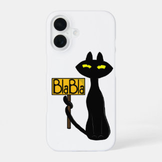 Coque iPhone 16 Mauvais Boogie - Le Chat- " BlaBla" Étui téléphon