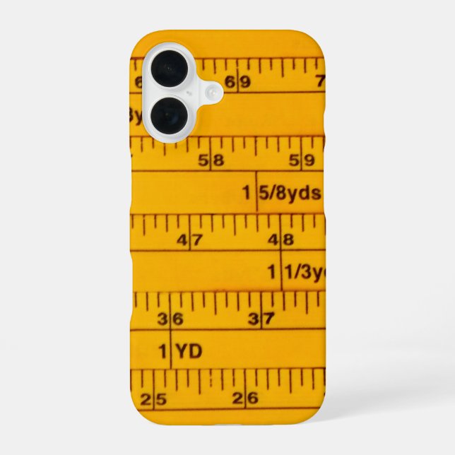 Coque iPhone 16 Mesure sur bande - (Verso)