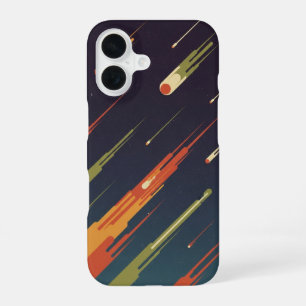 Coque iPhone 16 Météores minimalistes vintage
