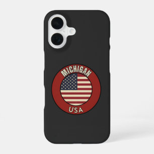 Coque iPhone 16 Michigan États-Unis d'Amérique