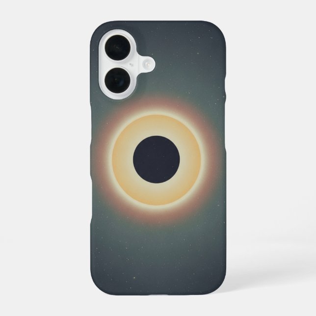 Coque iPhone 16 Minimalist Retro Solar Eclipse (Verso)