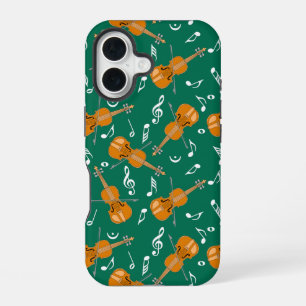 Coque iPhone 16 Modèle de notes de musique de violon