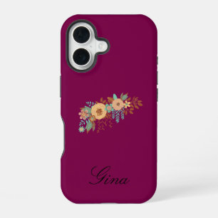 Coque iPhone 16  Moderne Boho Floral 