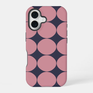 Coque iPhone 16 Moderne Rose À Points Élégant