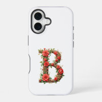 Monogramme B avec fleurs