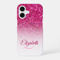 Monogramme Rose Pailleté Ombre Prénom Personnalisé