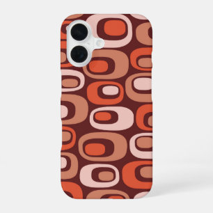 Coque iPhone 16 Motif atomique moderne du milieu du siècle
