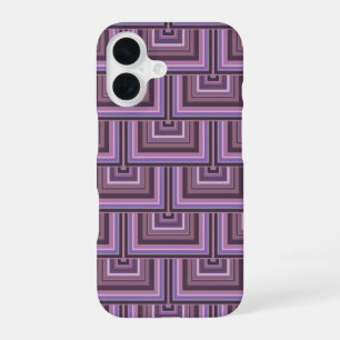 Coque iPhone 16 Motif carré rayures