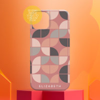 Motif cercles Mod MCM rose gold rose pâle gris