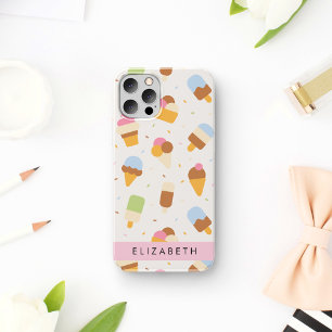 Coque iPhone 16 Motif de crème glacée, cône de crème glacée, Votre