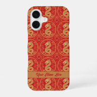 Motif de dragon doré majestueux chinois