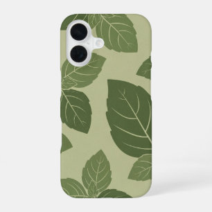 Coque iPhone 16 Motif de feuille de basilic vintage