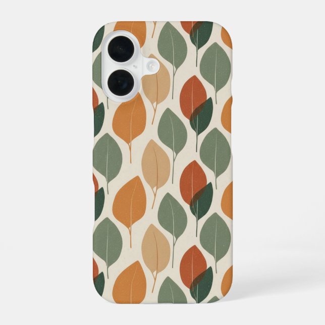Coque iPhone 16 Motif de feuille d'eucalyptus vintage (Verso)