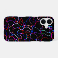 Motif de ligne courbe multicolore Neon -COOL