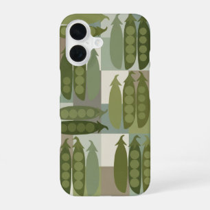Coque iPhone 16 Motif de pois mange-tout vintage