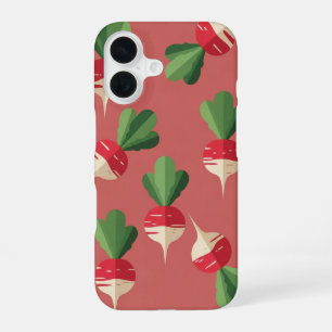 Coque iPhone 16 Motif de radis frais vintage