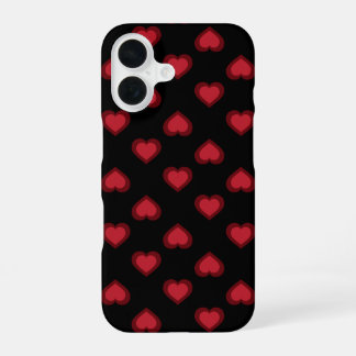 Coque iPhone 16 Motif de Red Hearts