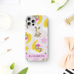 Coque iPhone 16 Motif D'Ours, Nounours, Étoiles, Votre Nom