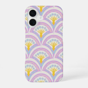 Coque iPhone 16 Motif en coquille de couleur pastel
