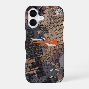 Coque iPhone 16 Motif géométrique camouflage de chasse robuste mod