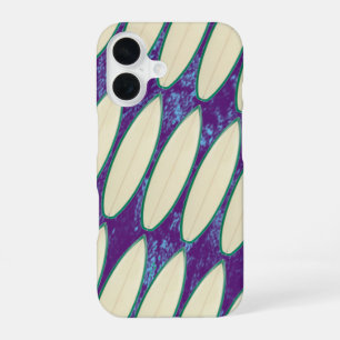 Coque iPhone 16 motif planches de surf blanches