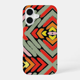 Coque iPhone 16 Motif tribal sud-ouest artistique