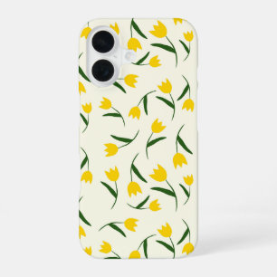 Coque iPhone 16 Motif Tulipe Jaune
