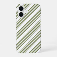 Motif vert olive et blanc cinq bandes