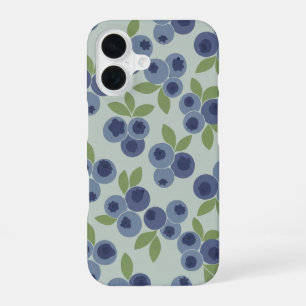 Coque iPhone 16 Motif vintage avec des bleuets stylisés