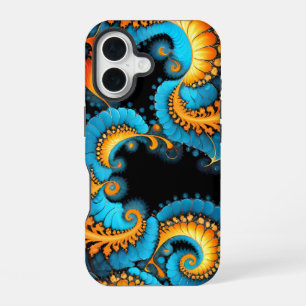 Coque iPhone 16 motifs fractaux Abstraits