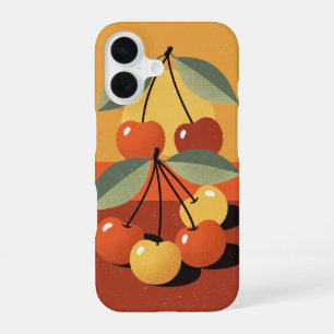 Coque iPhone 16 Nature morte vintage cerise