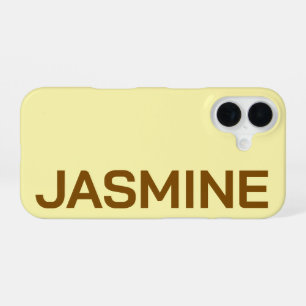 Coque iPhone 16 Nom personnalisé Simple Monogramme minimal Moderne