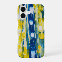 œuvre d'art faite main/Bleu et jaune