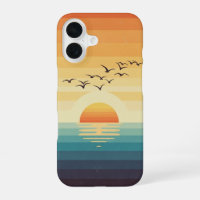 Oiseaux de mer vintage en vol